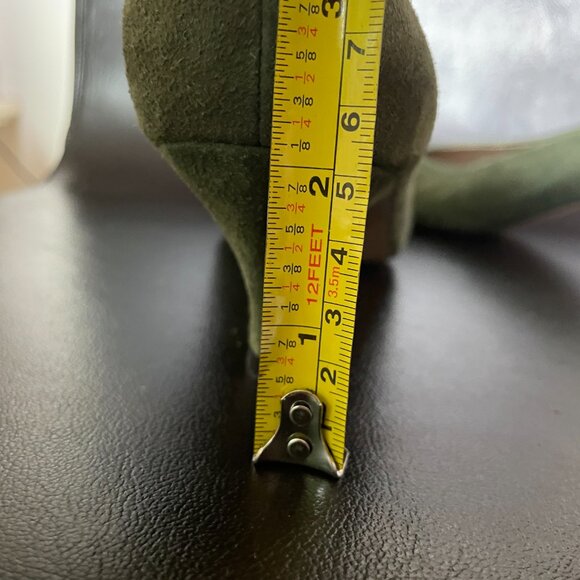 Vintage Amalfi Sage Green Suede Kitten Heel Pumps-Size 8.5AA-Italy - Picture 9 of 9